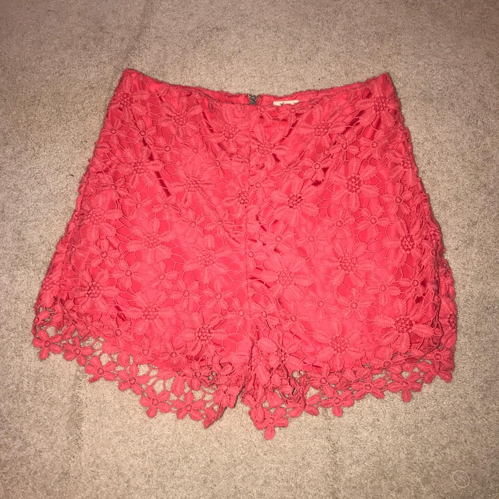 Hollister high waisted lace shorts!
